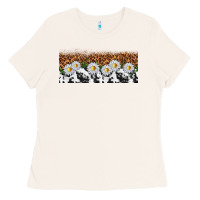 Bone cowhide leopard daisies Ladies Tee - TumblerDesignByShophia