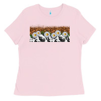 Bubblegum Pink cowhide leopard daisies Ladies Tee - TumblerDesignByShophia
