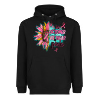 Black sunflower in october we wear pink Heavyweight Hoodie - AdoDesignShop