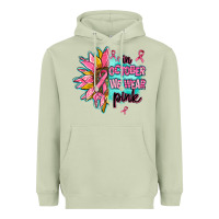 Matcha sunflower in october we wear pink Heavyweight Hoodie - AdoDesignShop