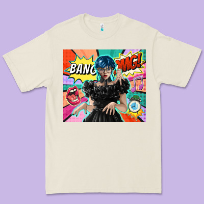 Pop Art Gothic Girl Premium Tee Designed By Tumblerdesignbyshophia