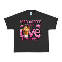 Pigment Black iced coffee is my love language Urban Heavy Tee - OliviaCreatesArt