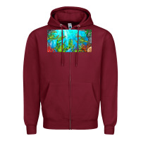 Burgundy lobster license plate Zipper Hoodie - BarkalooDesign