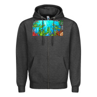 Charcoal Heather lobster license plate Zipper Hoodie - BarkalooDesign