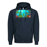 Navy lobster license plate Zipper Hoodie - BarkalooDesign