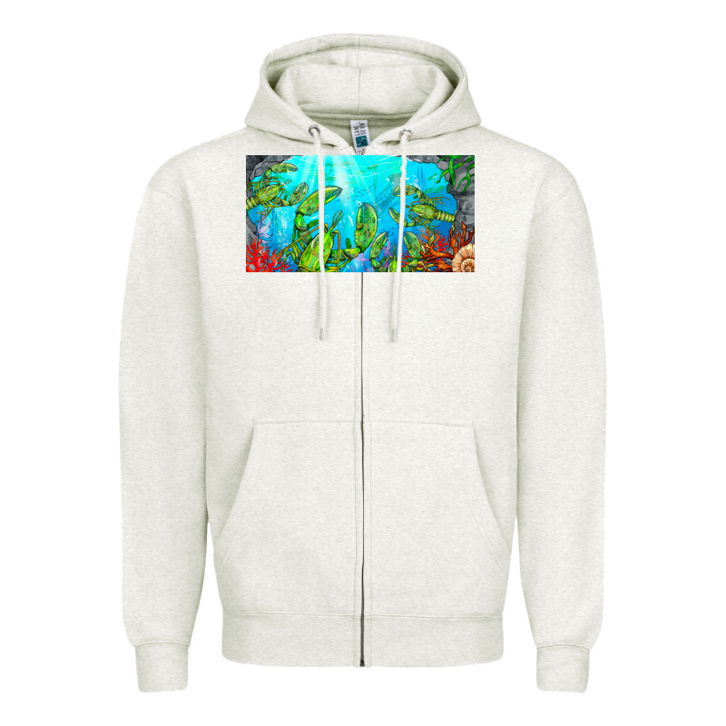 Lobster License Plate Zipper Hoodie by BarkalooDesign | Teevron