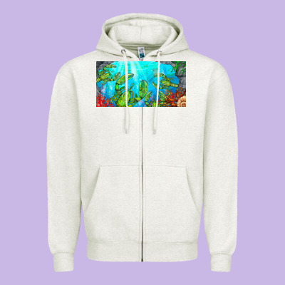 Lobster License Plate Zipper Hoodie Designed By Barkaloodesign