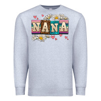 Heather Grey daisy nana Premium Sweatshirt - AdoDesignShop