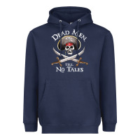 Navy Dead Men Tell No Tales Funny Gifts Boy Girl Heavyweight Hoodie - maiPhamDesign