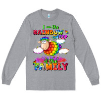 Heather Grey I am the rainbow sheep of the family Long Sleeve Tee - FaDigitalArtStudio