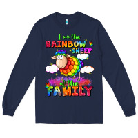 Navy I am the rainbow sheep of the family Long Sleeve Tee - FaDigitalArtStudio