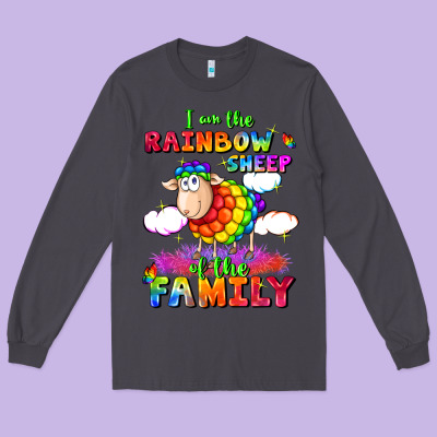 I Am The Rainbow Sheep Of The Family Long Sleeve Tee Designed By Fadigitalartstudio