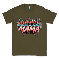 Army Green American mama Mother's Day Classic Tee - HowdyJamesFarm