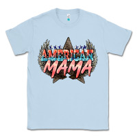 Dusty Blue American mama Mother's Day Classic Tee - HowdyJamesFarm