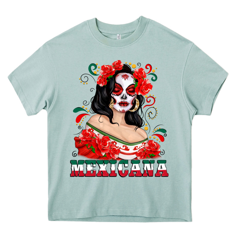 Mexicana With Skull Girl Heavy Core Tee by texasbilliewilder | Teevron
