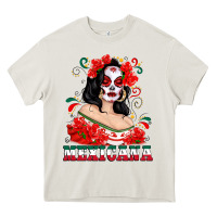 Cream Mexicana with Skull Girl Heavy Core Tee - texasbilliewilder