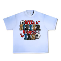 Little Sister Biggest Fan Soccer Urban Heavy Tee | Teevron