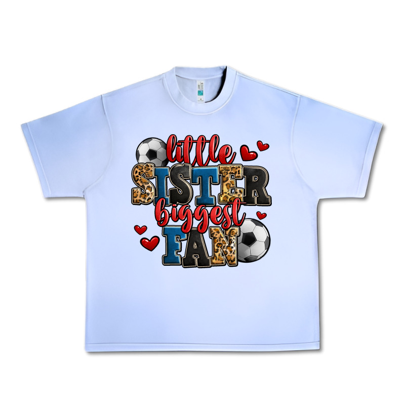 Little Sister Biggest Fan Soccer Urban Heavy Tee by Jasminsmagicworld | Teevron