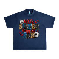 Navy little sister biggest fan soccer Urban Heavy Tee - Jasminsmagicworld