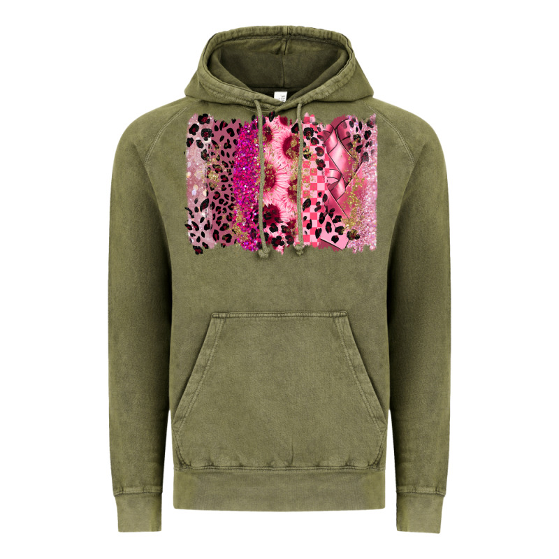 Breast Cancer Brushstroke Vintage Hoodie by FaDigitalArtStudio | Teevron