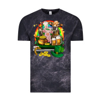 Cloud Black St. Patrick's Day farm animals on truck Vintage Tee - HowdyJamesFarm