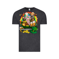 Vintage Black St. Patrick's Day farm animals on truck Vintage Tee - HowdyJamesFarm