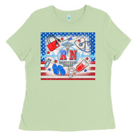 Matcha American memorial day rn registered nurse Ladies Tee - TumblerDesignByShophia