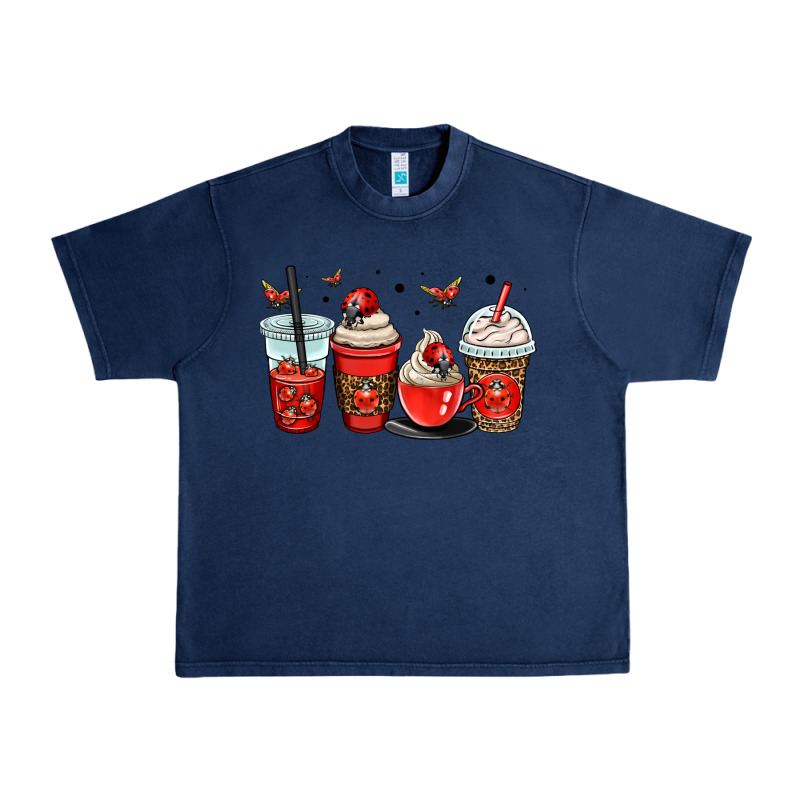 Ladybug Coffee Cups Urban Heavy Tee by OliviaCreatesArt | Teevron