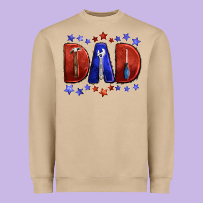 Tools For Dad Heavyweight Sweatshirt Designed By Barkaloodesign