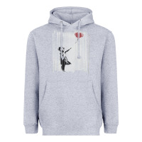 Heather Grey banksy balloon girl cute Heavyweight Hoodie - maiPhamDesign