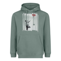 Sage banksy balloon girl cute Heavyweight Hoodie - maiPhamDesign