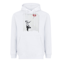 White banksy balloon girl cute Heavyweight Hoodie - maiPhamDesign