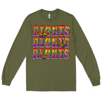 Army Green rights rights rights pride Long Sleeve Tee - FaDigitalArtStudio