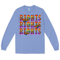 Colony Blue rights rights rights pride Long Sleeve Tee - FaDigitalArtStudio