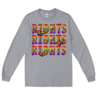 Heather Grey rights rights rights pride Long Sleeve Tee - FaDigitalArtStudio