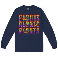 Navy rights rights rights pride Long Sleeve Tee - FaDigitalArtStudio