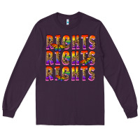 Plum rights rights rights pride Long Sleeve Tee - FaDigitalArtStudio