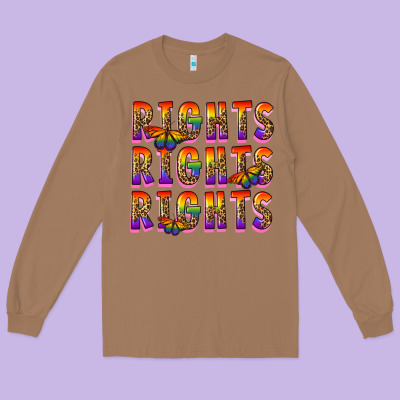Rights Rights Rights Pride Long Sleeve Tee Designed By Fadigitalartstudio