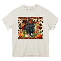 Cream Fall black angus Heavy Core Tee - RanaPortraitStore