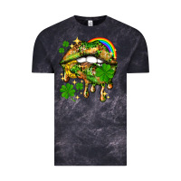 Cloud Black St. Patrick's Day lips Vintage Tee - HowdyJamesFarm