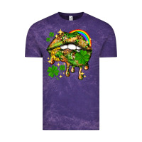 Cloud Purple St. Patrick's Day lips Vintage Tee - HowdyJamesFarm