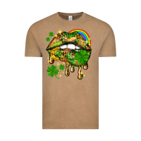 Vintage Coffee St. Patrick's Day lips Vintage Tee - HowdyJamesFarm