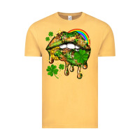 Vintage Mustard St. Patrick's Day lips Vintage Tee - HowdyJamesFarm