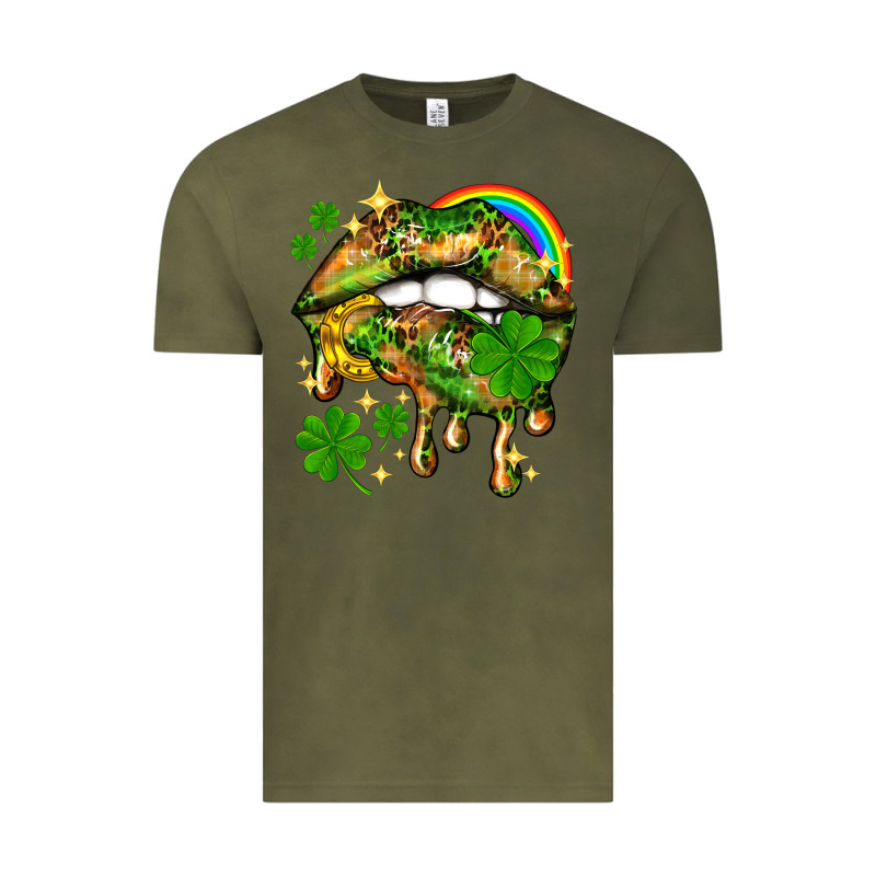 St. Patrick's Day Lips Vintage Tee by HowdyJamesFarm | Teevron