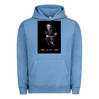 Pigment Pebble Blue Saw I Want To Play A Game Picture Urban Hoodie - maiPhamDesign