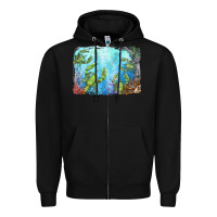 Black lobster background Zipper Hoodie - BarkalooDesign