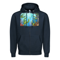 Navy lobster background Zipper Hoodie - BarkalooDesign