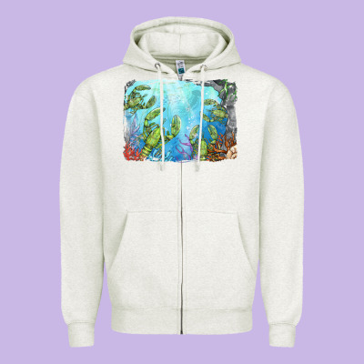 Lobster Background Zipper Hoodie Designed By Barkaloodesign