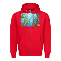 Red lobster background Zipper Hoodie - BarkalooDesign