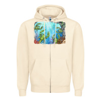 Sandshell lobster background Zipper Hoodie - BarkalooDesign